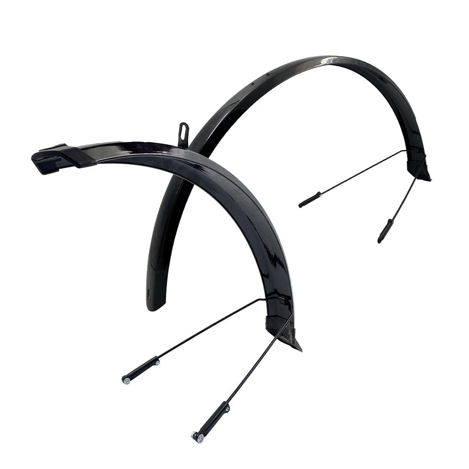 Garde-boue 26/28" E-Bike en plastique noir CARRÉ (paire)