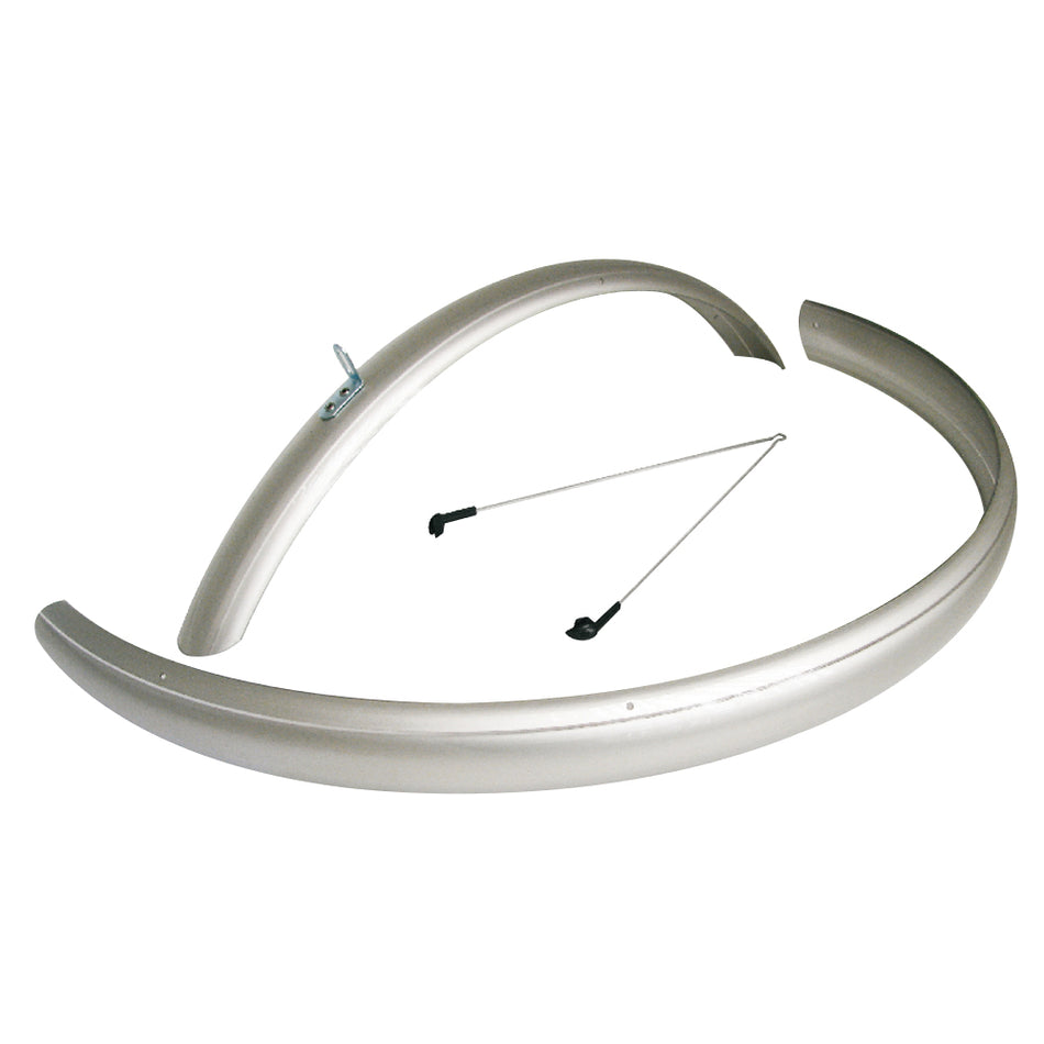 Guardabarros 28" x 48mm CTB en Policarbonato Plateado (Par)