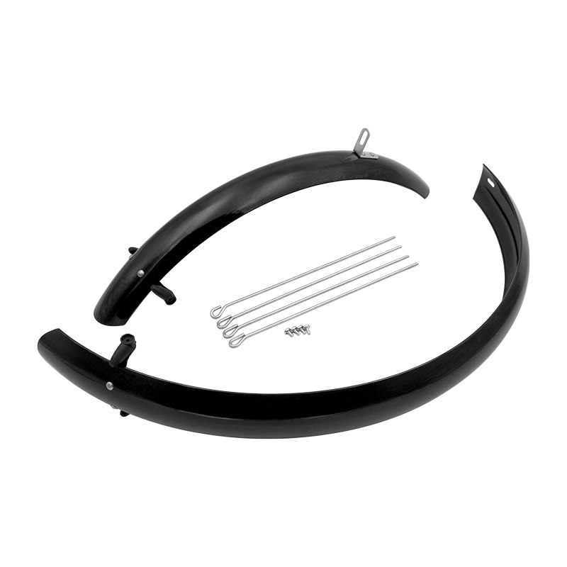 Parafango 20" Pieghevole PVC Nero + Aste Incluse