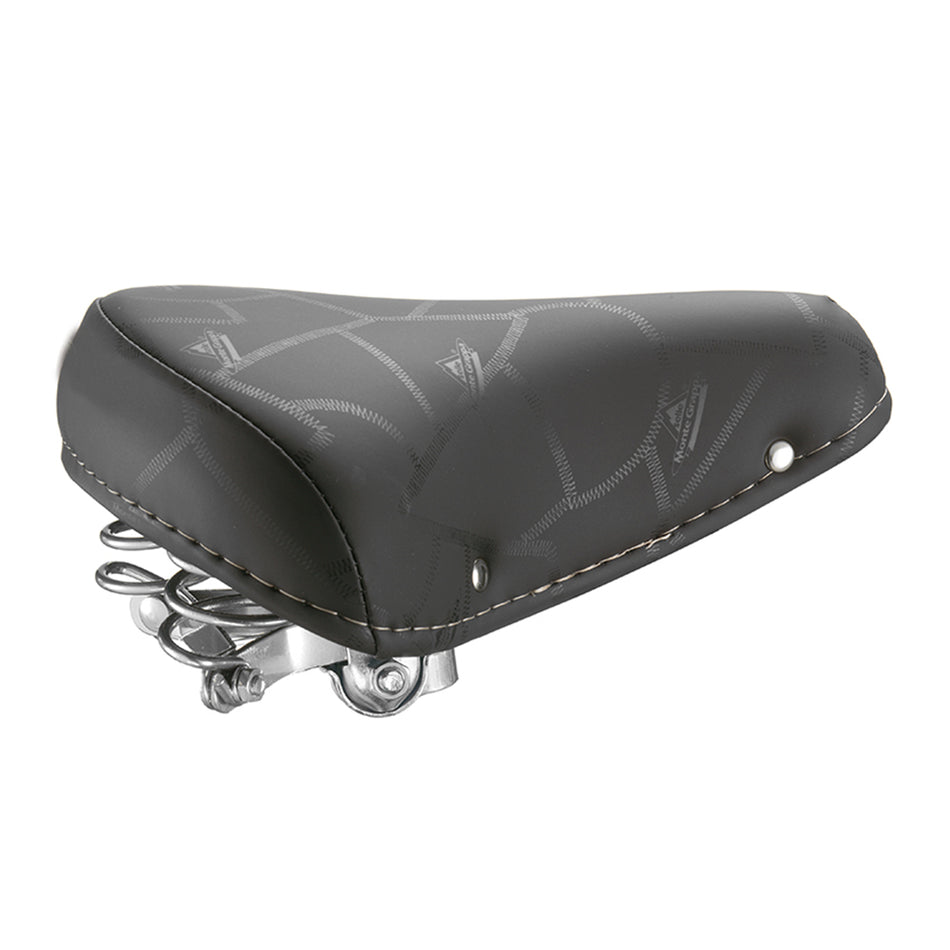 CITY R-TRAVEL Saddle 26/28" 240x205mm Black with Clamp and Chrome Spring