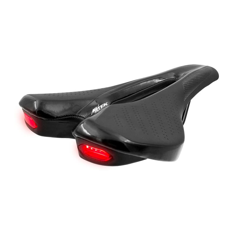 Sillín MTB 155x255 con luz trasera recargable por USB