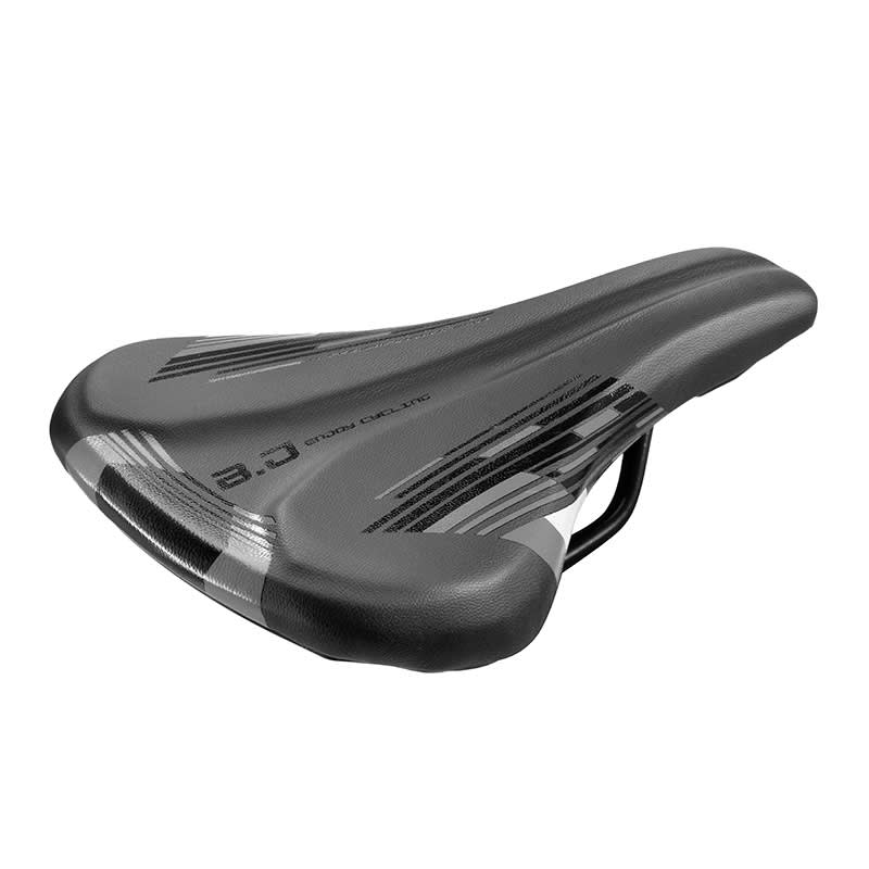 B.J. Junior Saddle 20/24" 235x145mm Black with Clamp - 255gr