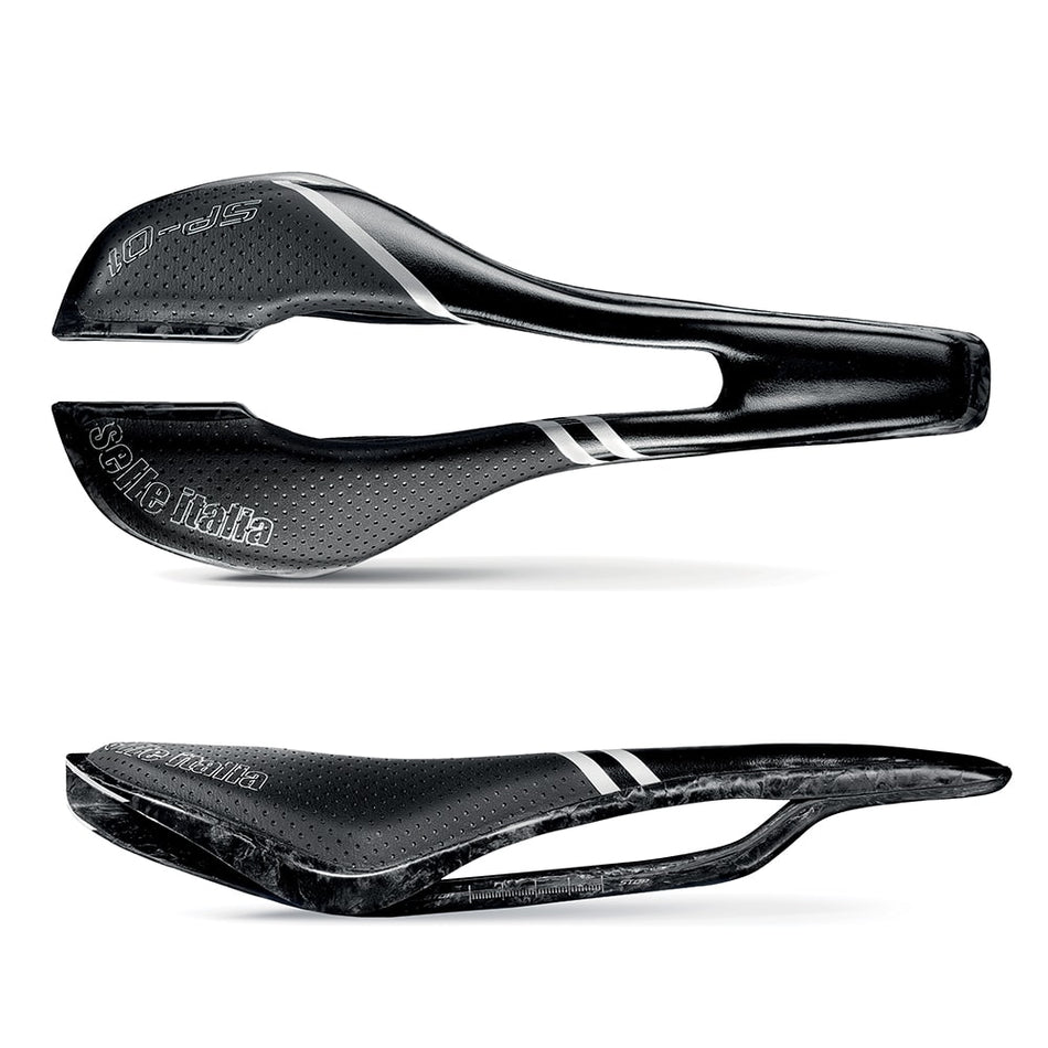 Saddle 130x286mm SP01 TEKNO (S3) Superflow Black - 125gr