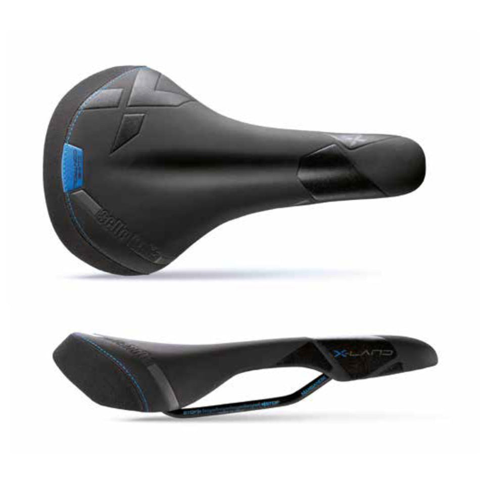Saddle 148x268mm X-LAND (L1) for E-Bike Black/Blue - 280gr