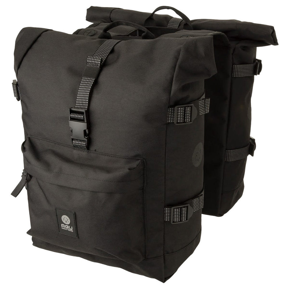 Bolsa de Hombro URBAN 28x35x14cm Doble Bolsillo Replegable Negro