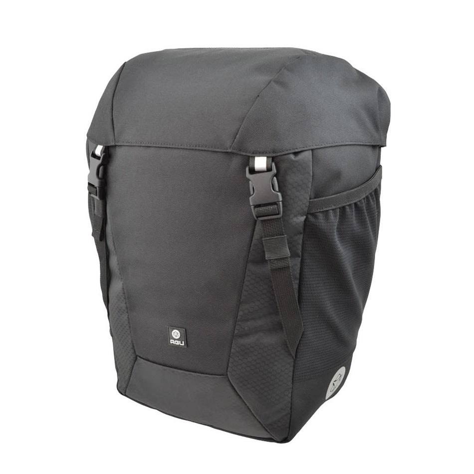 Satteltasche ESSENTIAL Rückseite Quick Fix Größe: L Schwarz 17lt