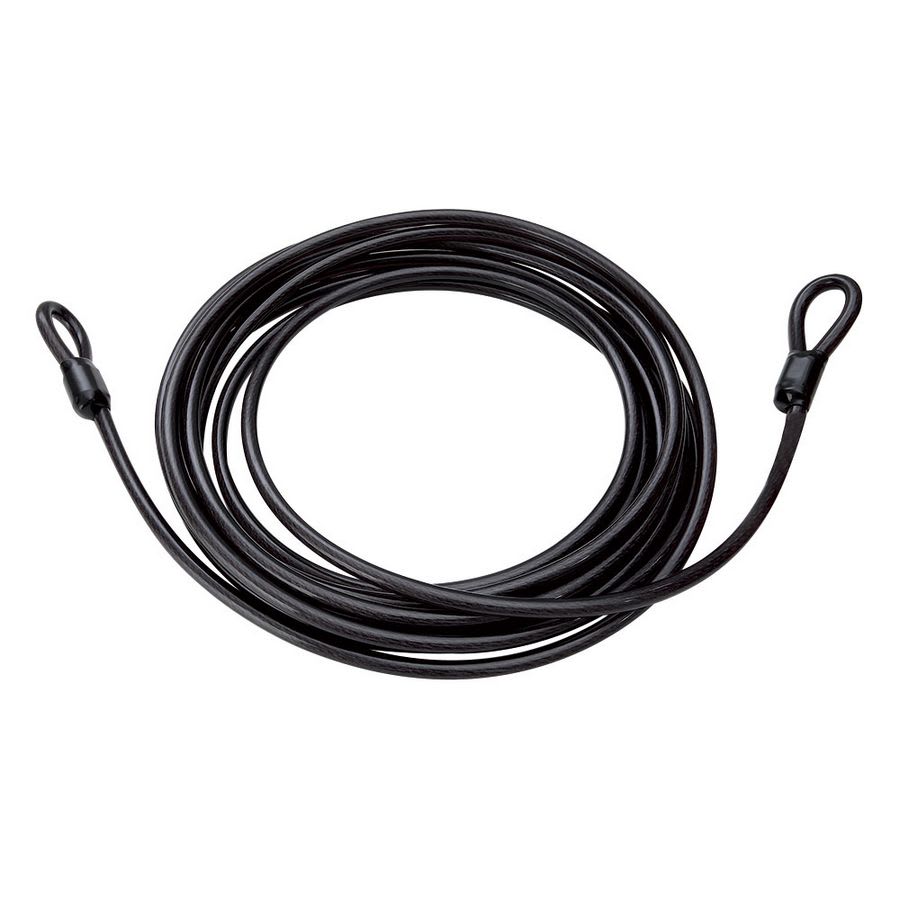 Câble en acier Diamètre : 12mm x Longueur : 9 mètres Noir Fumé
