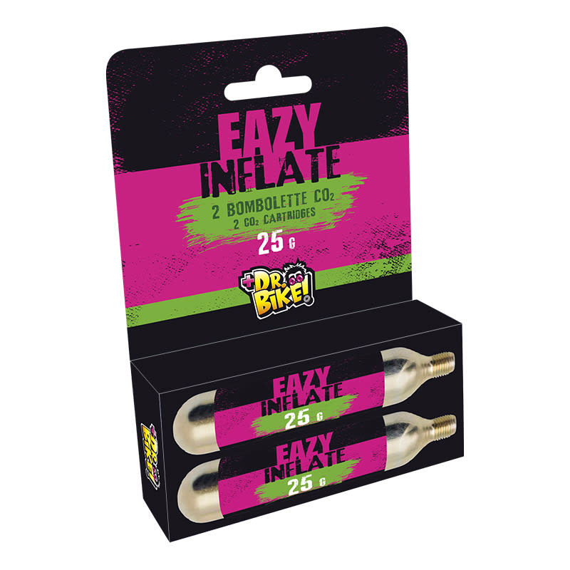 DR.BIKE Cartouche CO2 EAZY INFLATE 25gr (blister 2 pièces)