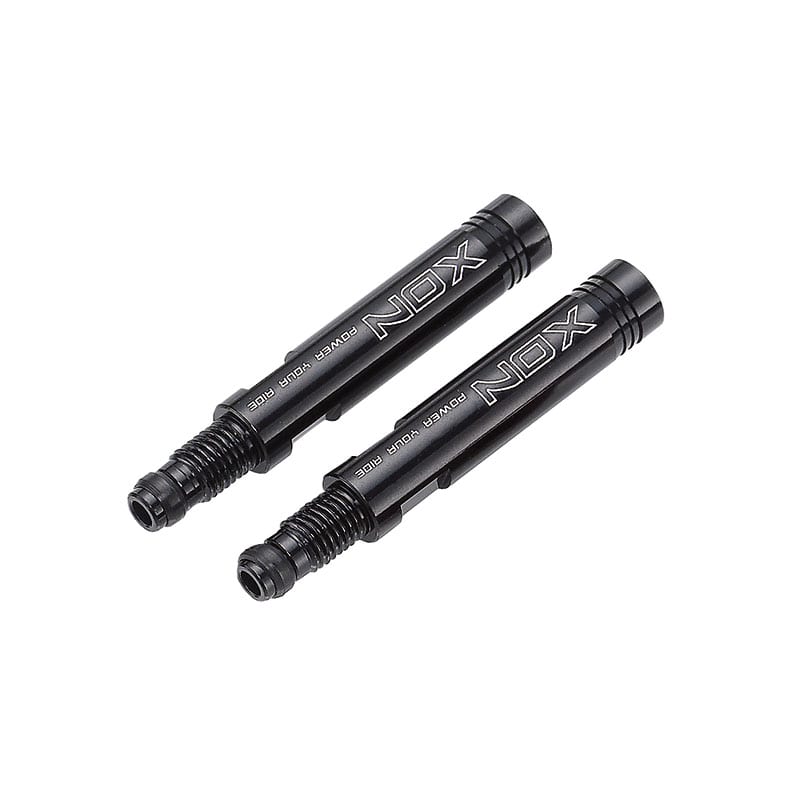 Extensión de válvula longitud: 30mm en aluminio CNC 6061 negro (2 piezas)