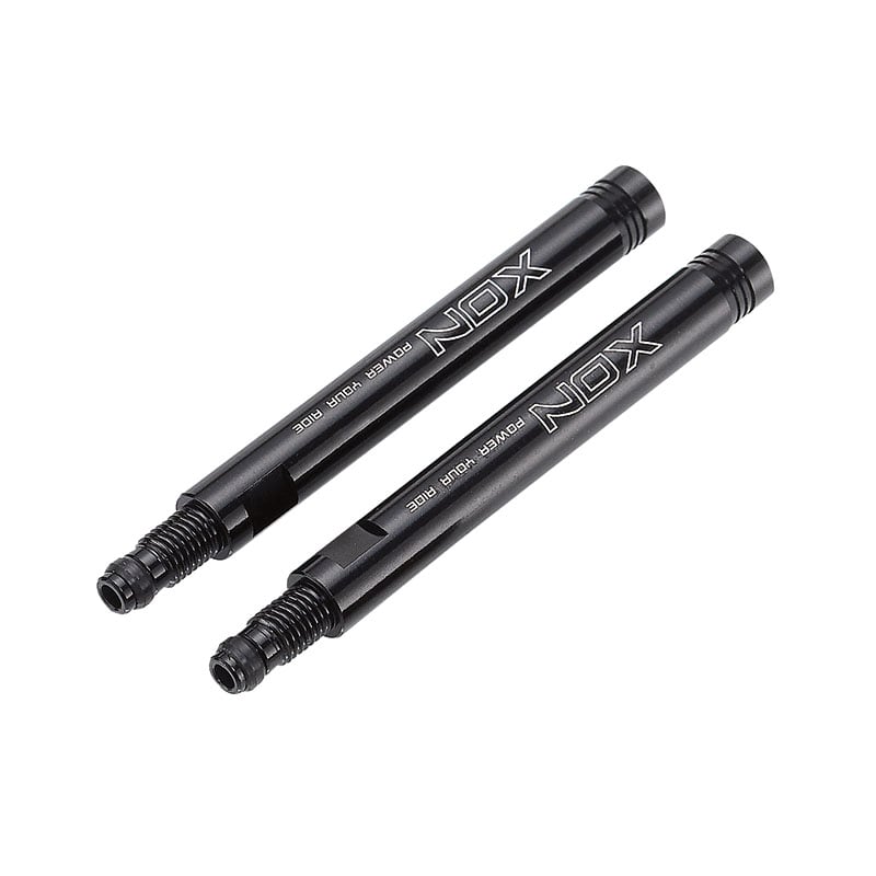 Extensión de válvula longitud: 50mm en aluminio CNC 6061 negro (2 piezas)