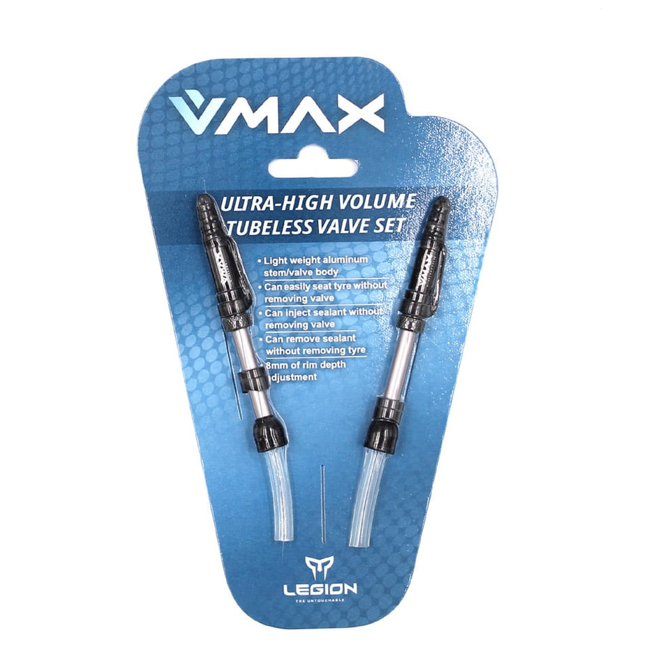 Valve Tubeless V-MAX Longueur : 13-21mm en Aluminium (2 Pièces)
