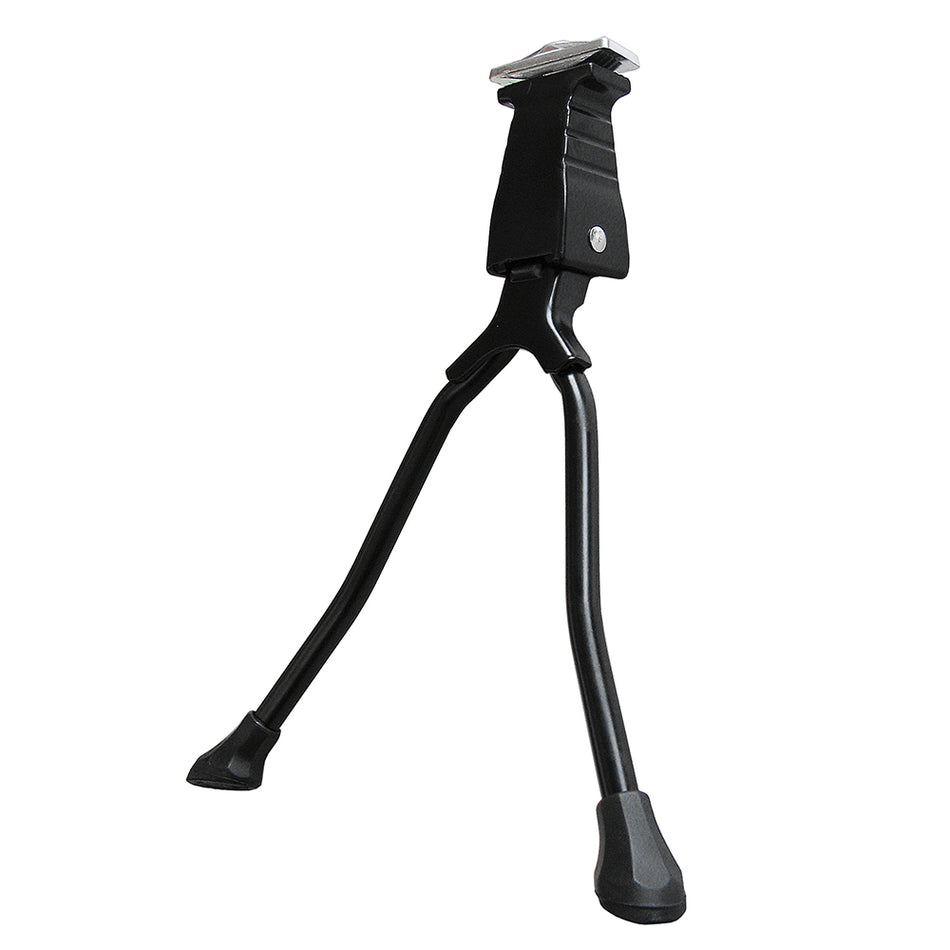 Double Fixed Central Mount Kickstand in Black Steel