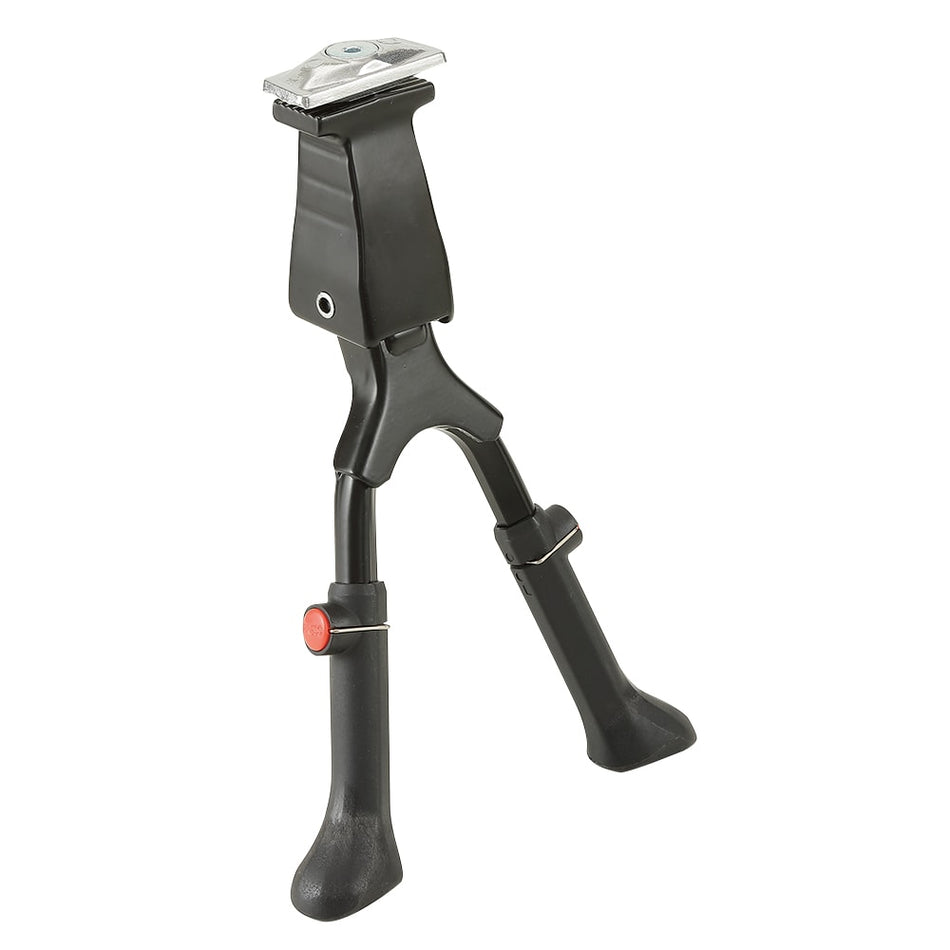 Double Adjustable Central Mount Kickstand in Black Aluminum