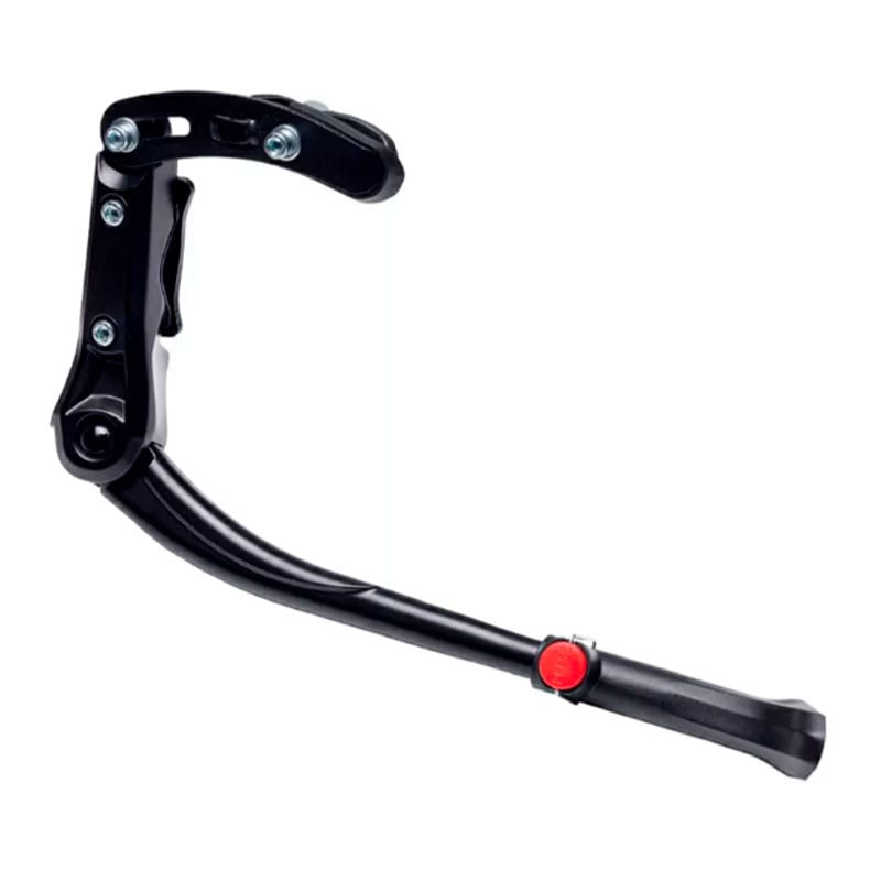 Adjustable Rear Dropout Kickstand for 24/28" Bikes Black Aluminum with Articulated Arm