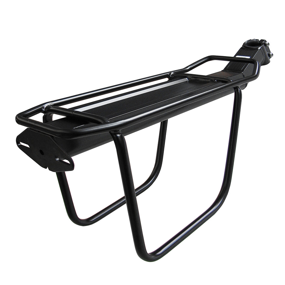 Porte-bagages pour tige de selle Base : 370x130mm en aluminium noir max31,8mm