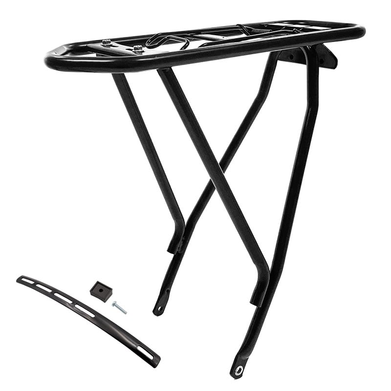 Porte-bagages arrière E-BIKE 28" en aluminium noir