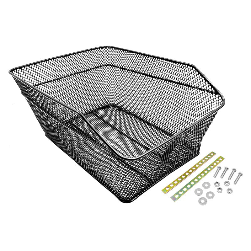 Hinterkorb 38x28x17cm rechteckig aus schwarzem Stahl