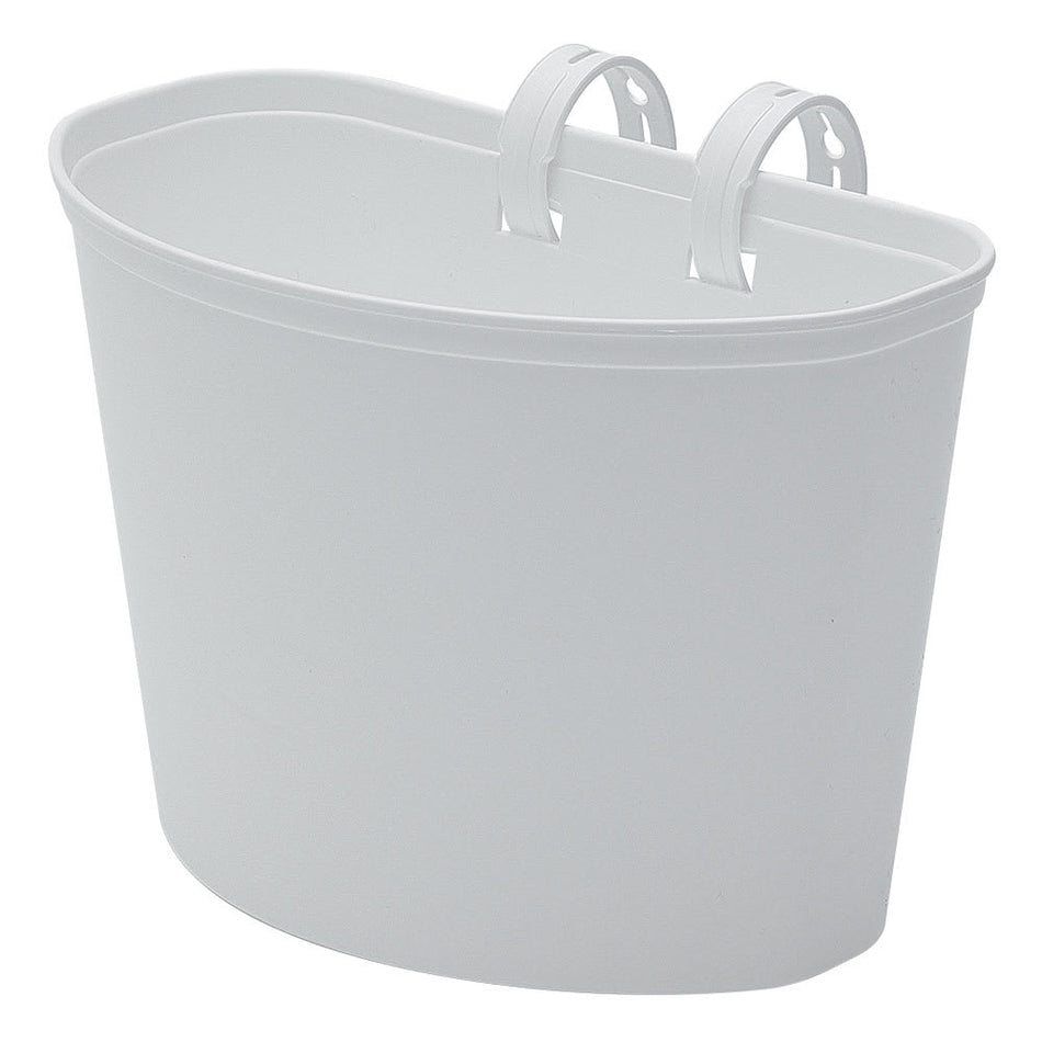 Junior Bike Basket 20x11x14cm in White Plastic