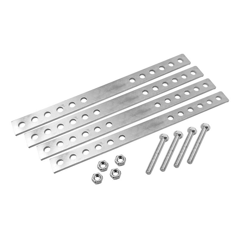 Placa de Fijación para Cesta (4 Piezas) Plata