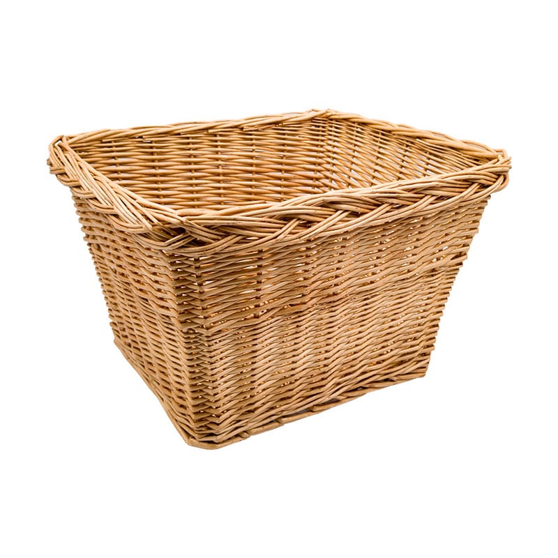 Panier Avant Rectangulaire 35x20x20cm en Osier Naturel Beige