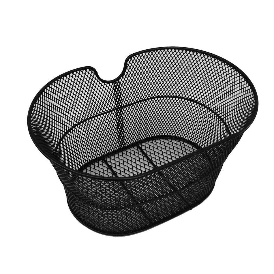 Panier Avant Ovale 29x19x35cm en Acier sans Crochets Noir