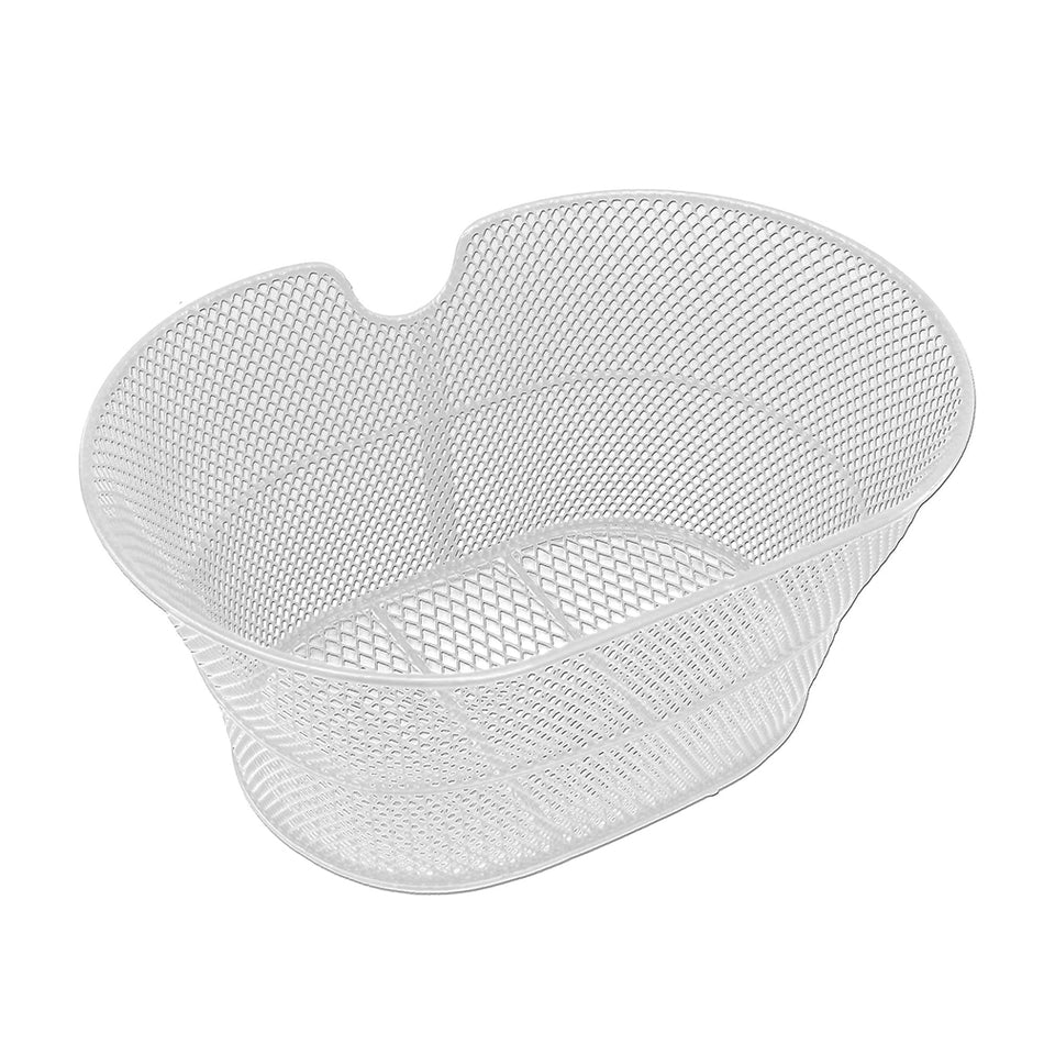 Panier Avant Ovale 29x19x35cm en Acier sans Crochets Blanc