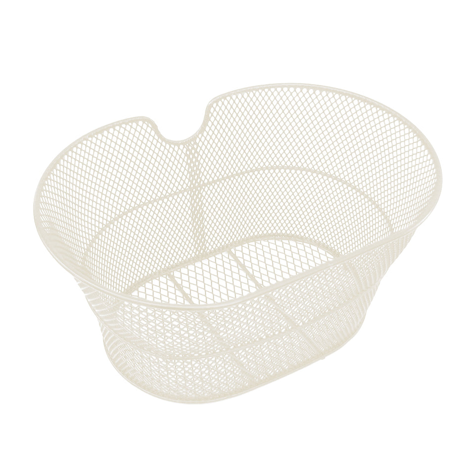 Panier Avant Ovale 30x18x39cm en Acier sans Crochets Crème