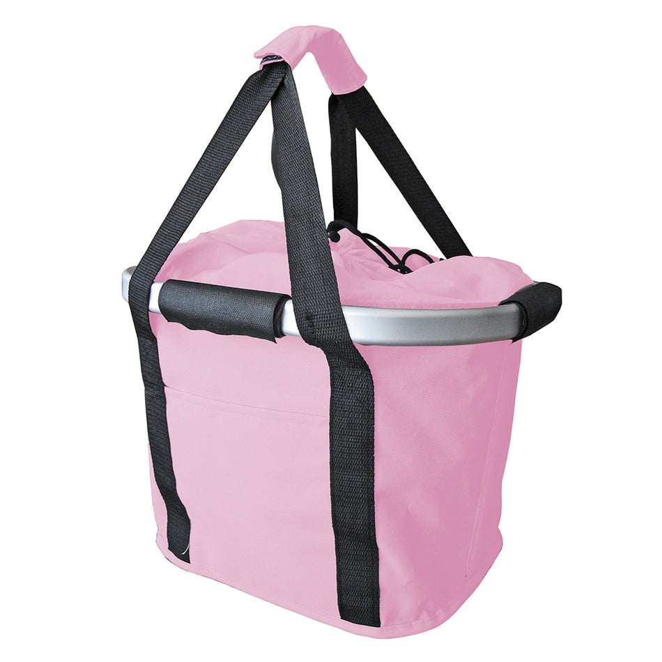 Panier Avant en Tissu Rose avec Détachement Rapide