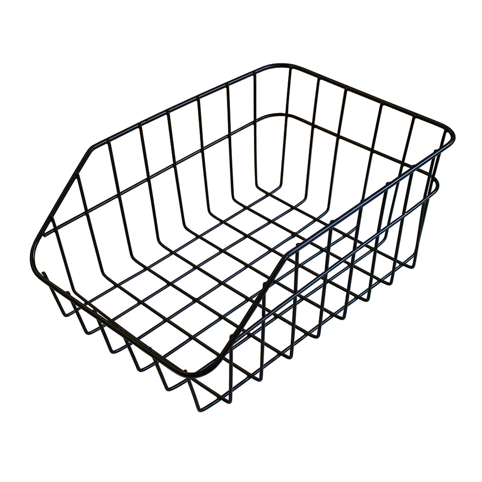 Cesta Trasera 40x30x23cm Rectangular en Acero Negro