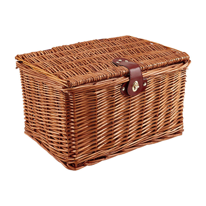 Cesta Delantera/Trasera 42x31x25cm Cuadrada en Mimbre Marrón