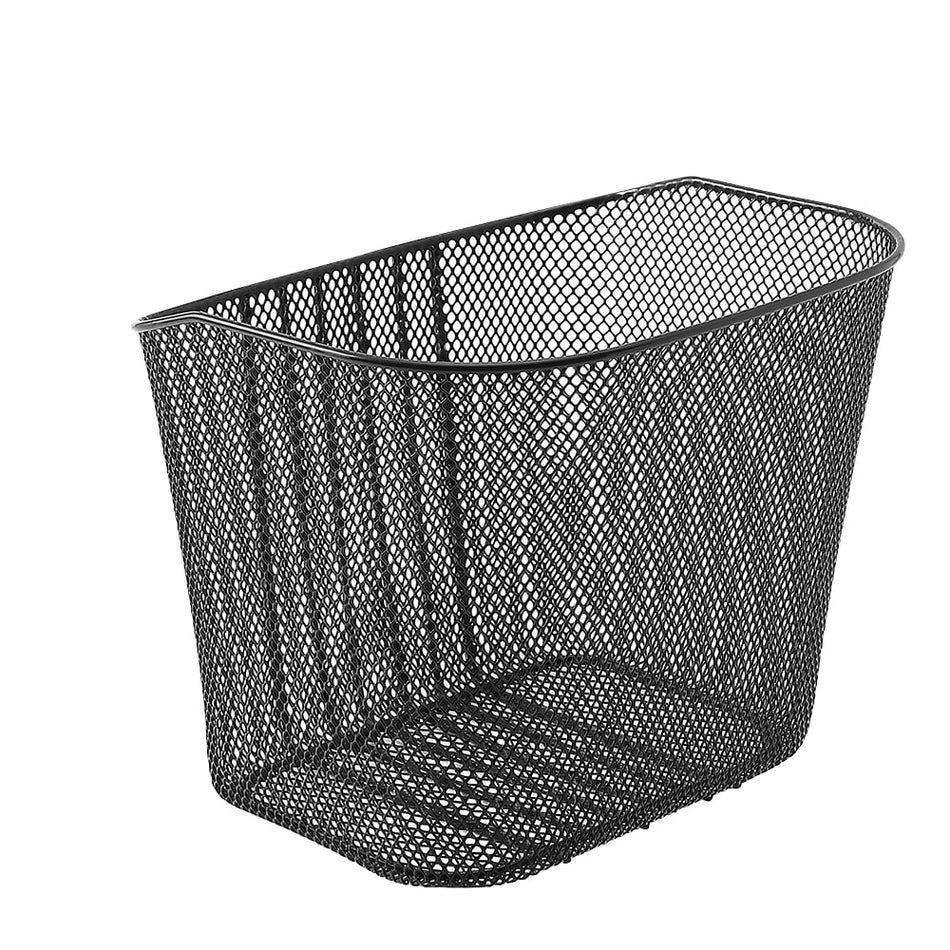 Cesta Delantera Ovalada 35x25x25cm en Acero Malla Fina Negro