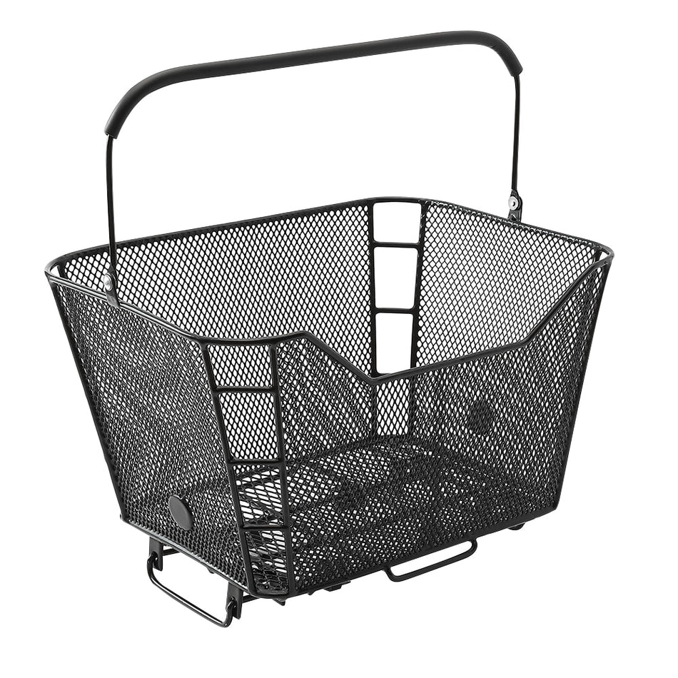 Cesta Trasera 40x38x26cm Desenganche Rápido en Acero Negro