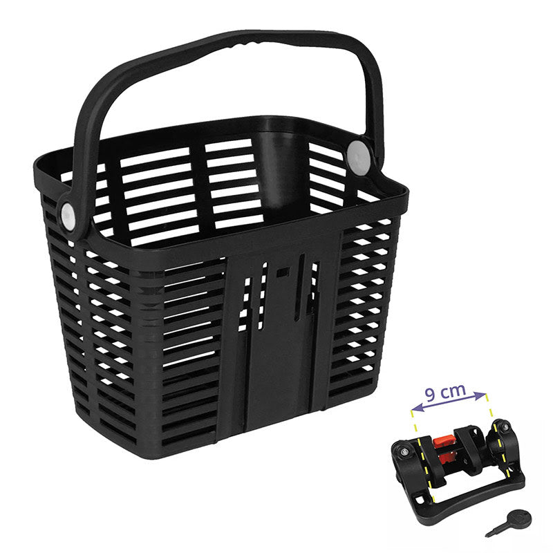 Cesta Delantera PLAZA E-Bike Plástico Acople Rápido Diámetro: 9cm