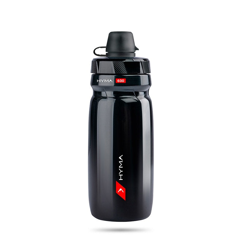 Bidón HYMA 600ml Negro con Cubierta Protectora para Tapa