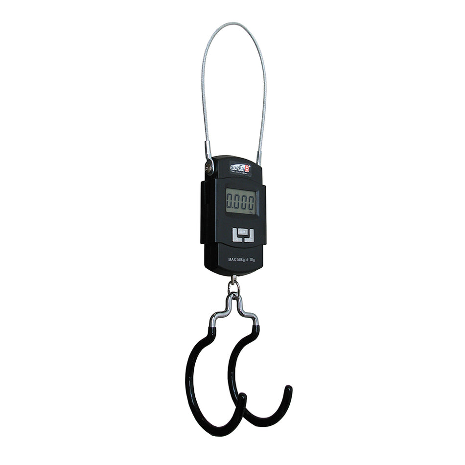 Báscula Profesional Digital para Bicicleta con Ganchos de 20g a 50kg Negro