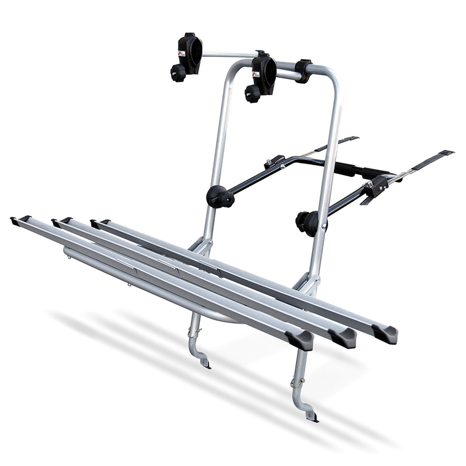 Portabicicletas Trasero LOGIC para 3 Bicicletas en Acero Plata