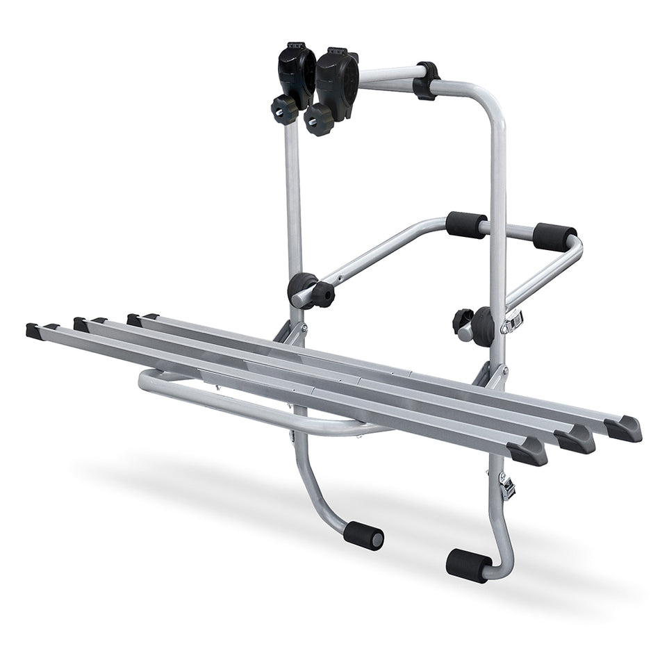 Tylny Bagażnik Rowerowy STEELBIKE na 3 Rowery ze Stali Srebrny