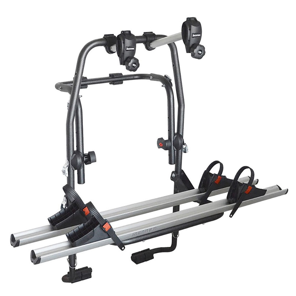 STAND-UP Rear Bike Rack for 2 Bikes in Silver Steel