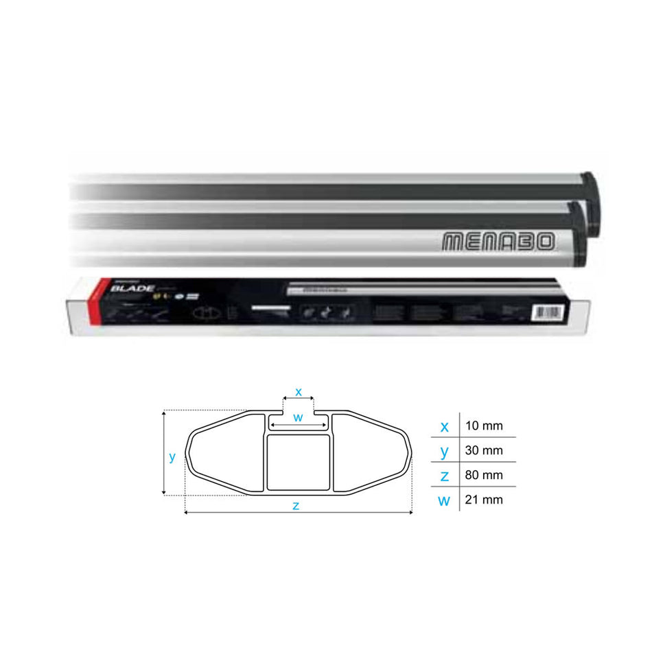 Belka bagażnika BLADE 80x30mm - długość rozmiar XL
