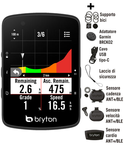 Bryton Rider 650T avec kit de double capteur et HRM