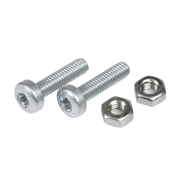 Bosch - Kit tornillos cerradura. 2 tuercas M4 y 2 tornillos de cabeza cilíndrica Torx M4x20 incluidos.