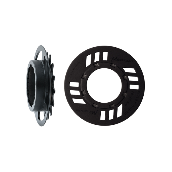 Bosch - Piñón con protector Miranda 16 dientes, desplazamiento 5 mm, para bicicleta eléctrica GEN2, negro