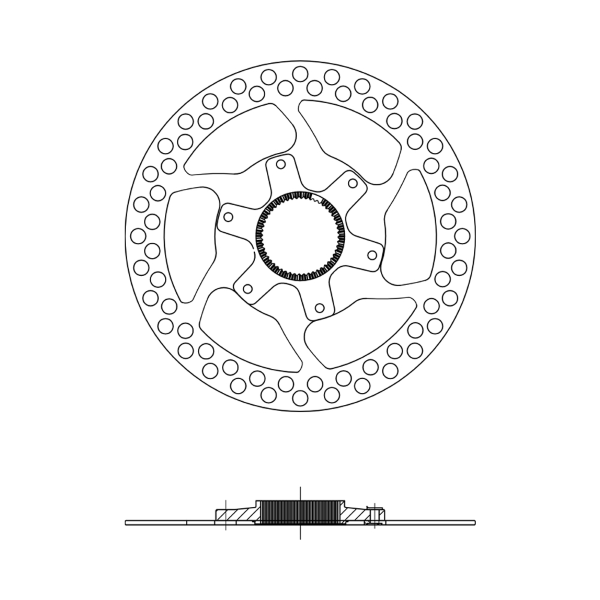 Ferodo Bici - Disco Center Lock REDONDEADO ESPESOR 1.8 MM sin anillo