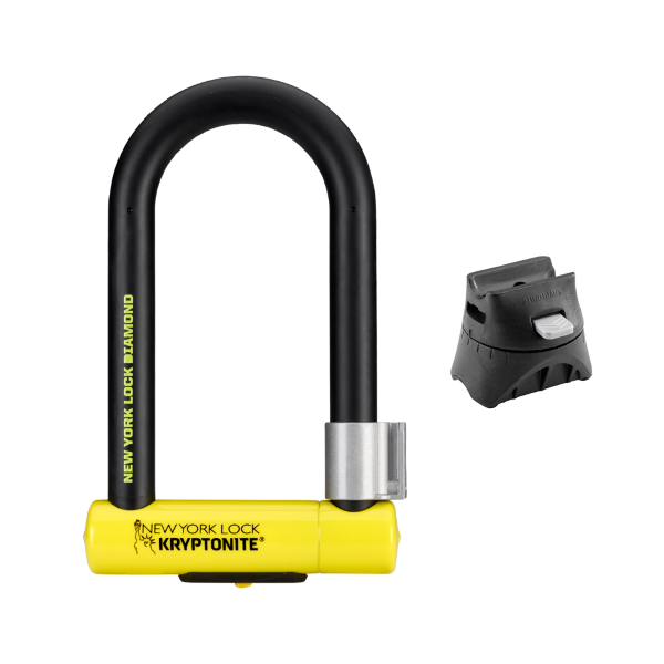 Kryptonite - NEW YORK DIAMOND STANDARD U-Lock padlock with Flex-Frame mount