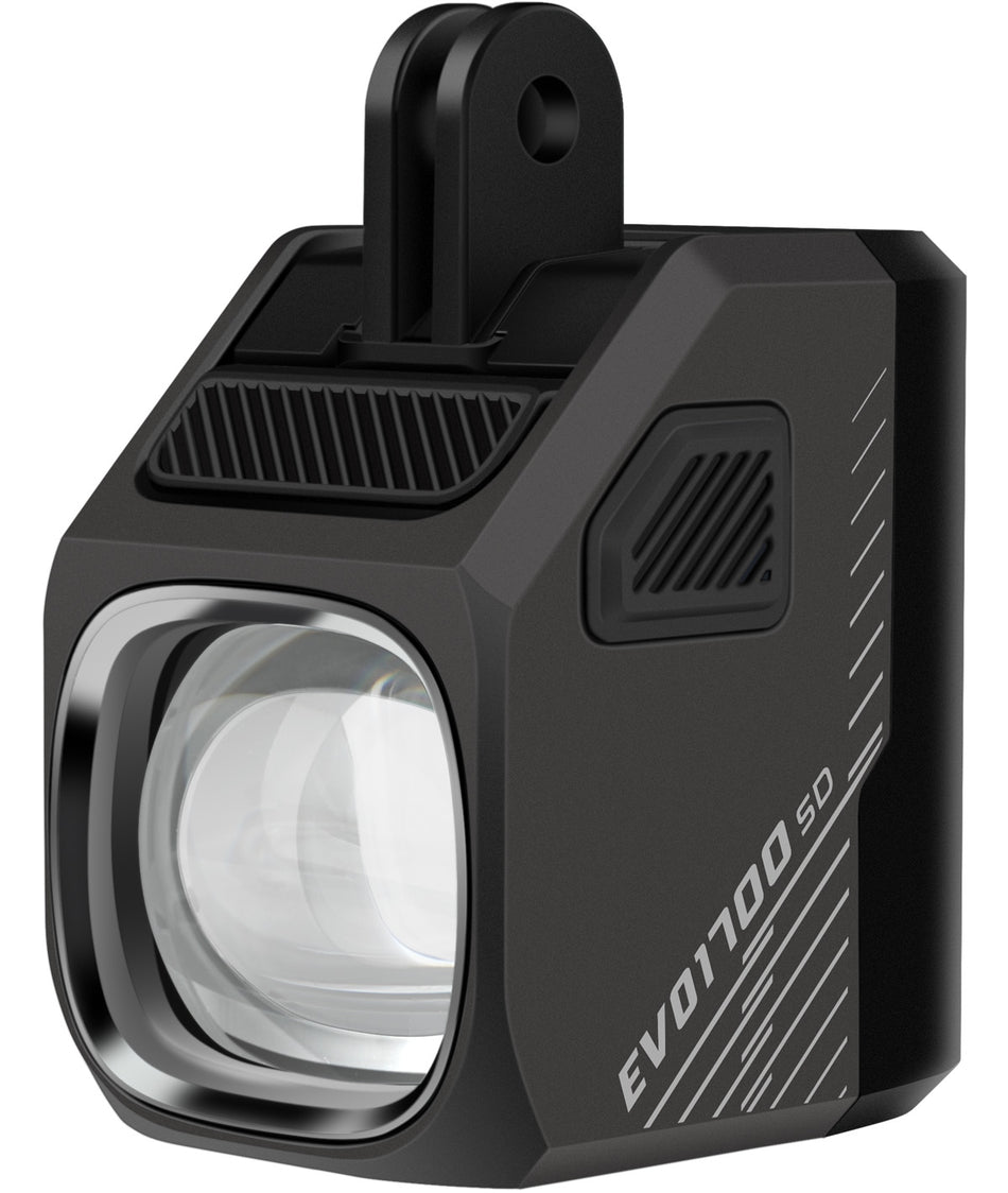 Feu avant à LED blanc EVO 1700 Shimano Di2 noir USB-C (montage inférieur)
