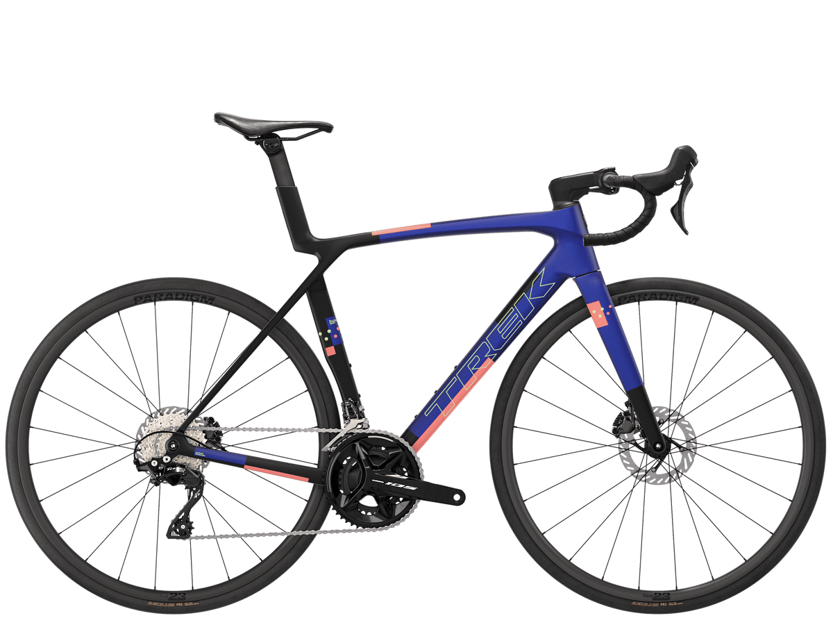 Trek Madone SL 5 Gen 8 Matte Cobalt Blue/Trek Black/Living Coral