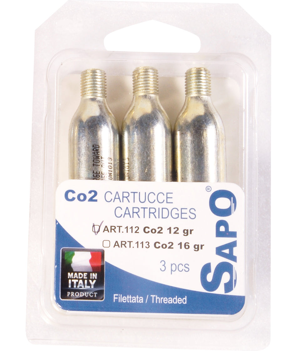 Blister Sapo de 3 cartouches CO2 12 gr.