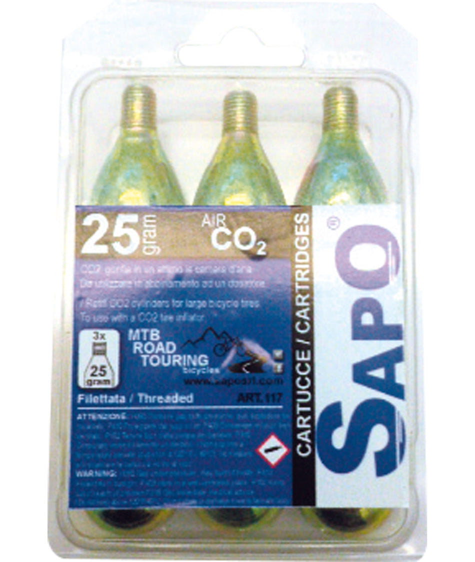 Blister Sapo de 3 cartouches CO2 25 gr.