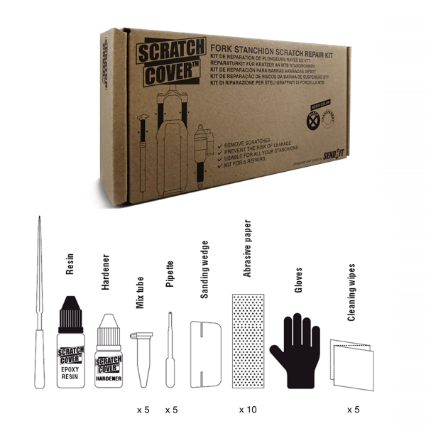 Sendhit - Scratch cover stanchion repair kit Transparent
