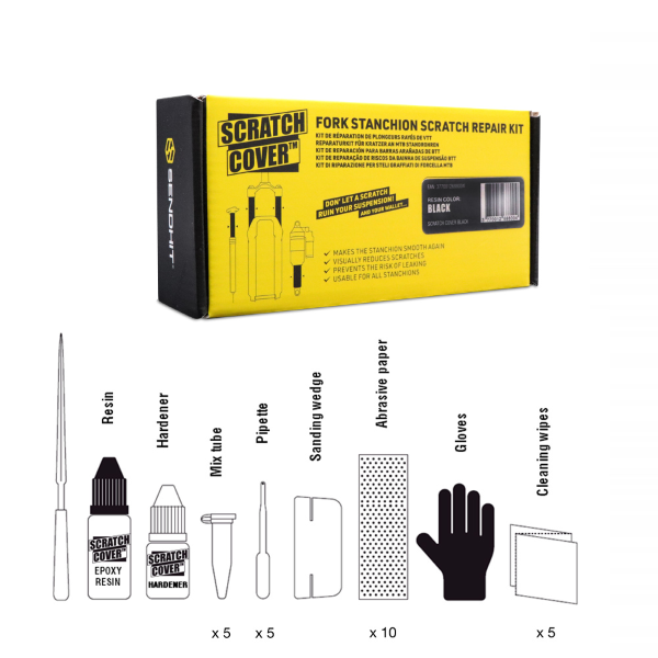Sendhit - Scratch cover stanchion repair kit Black color